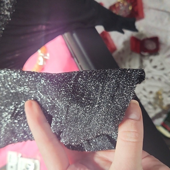 Kori Black Glitter Top Teddy Size Medium - Picture 4 of 5